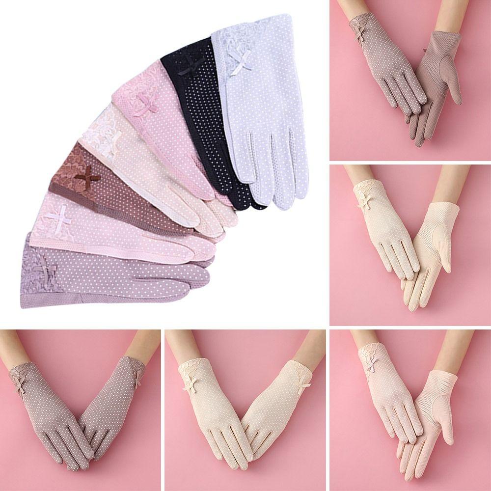 Touch Screen Summer Sunscreen Gloves UV Protection Anti-UV Mittens Cycling Driving Gloves Running