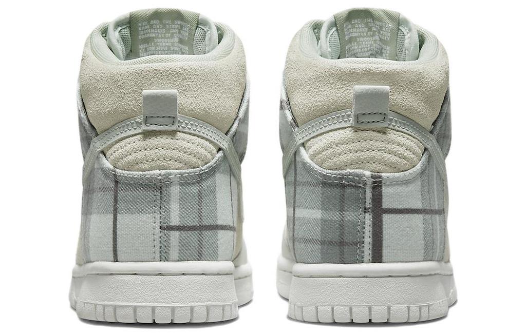 Nike Dunk High SE Tartan Plaid White Light Green GS DV1724-100