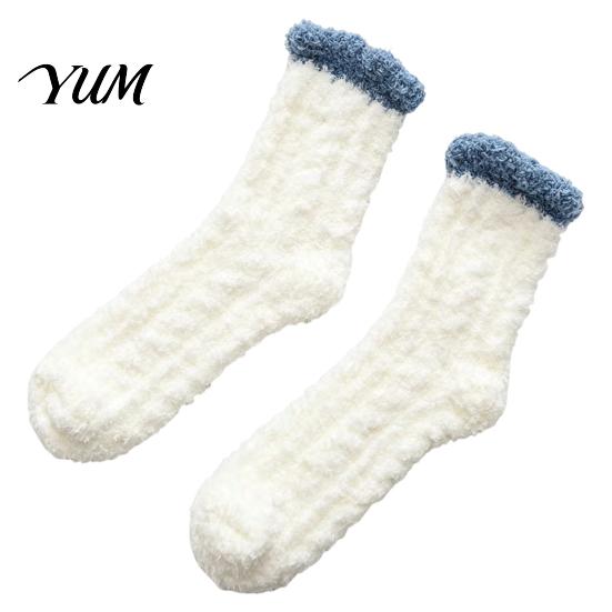 Warm Winter Gift for Women Thickened Plush Socks Women, Soft Coral Fleece Slipper with Loose Circulation Towel Bottom Cushioning, Thermal Floor Autumn