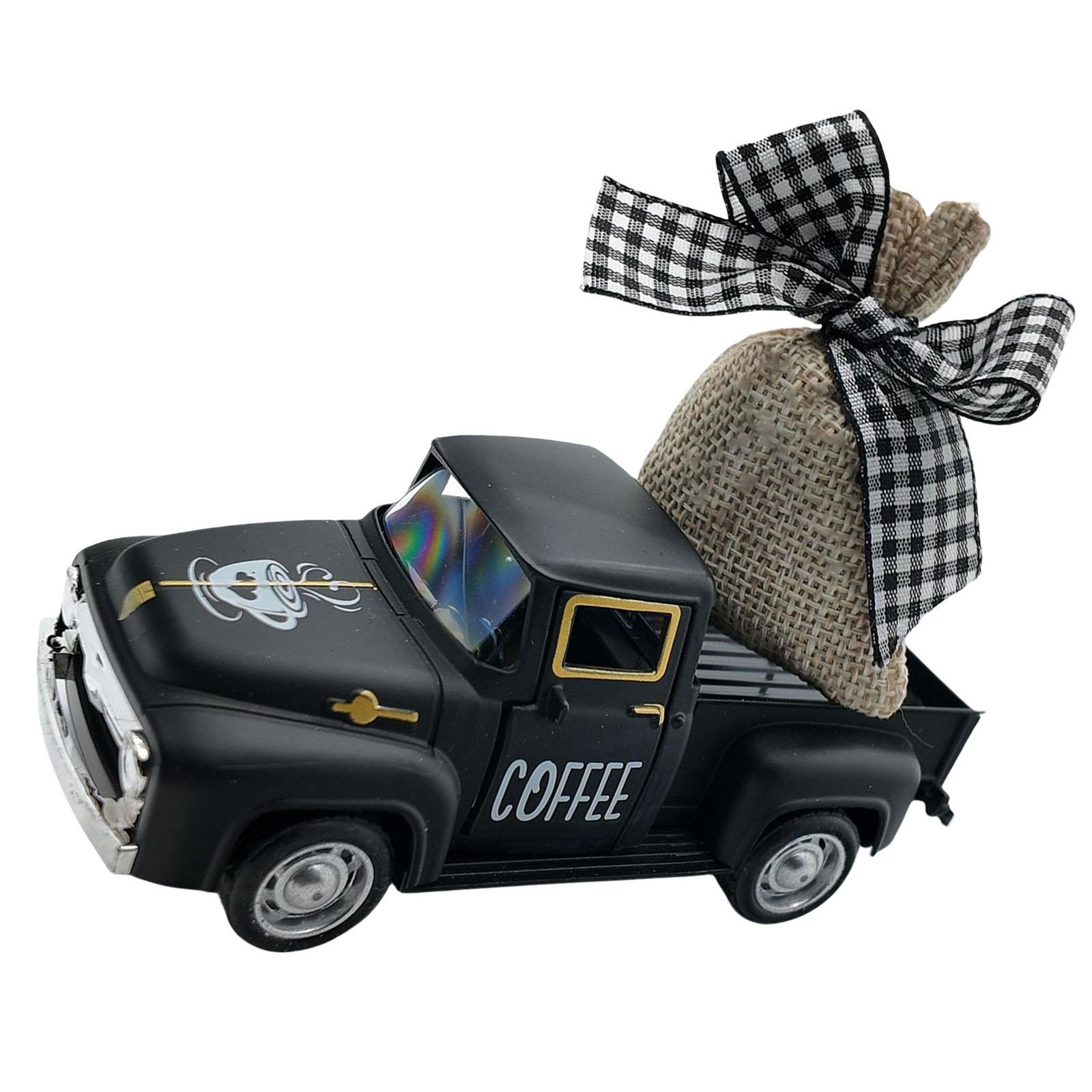 

Декорации для кофейни в фермерском доме, модель мини-металлического грузовика со съемным мешковиной, декорации для кухни и многоярусного подноса