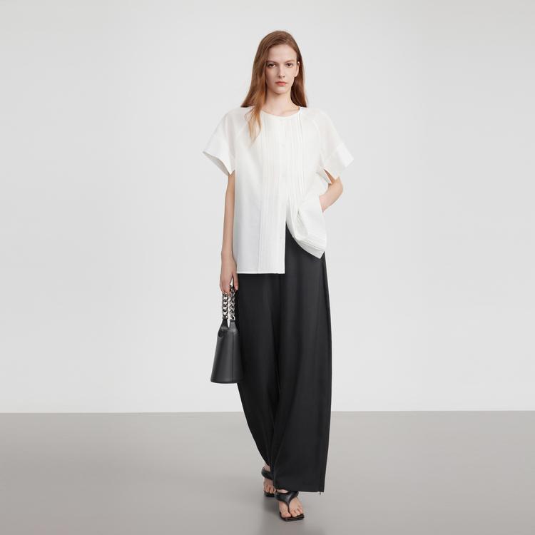 ELLE Commuter Simple Versatile Comfortable Straight Leg Casual Pants Women Bottoms L8SKS319