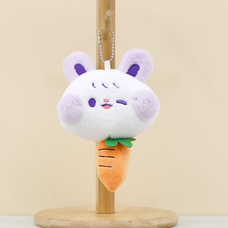 

Plush Sweet Pink Cat Keyring Super Soft Pp Cotton Stuffed Animal Charm Bag Purple Cat