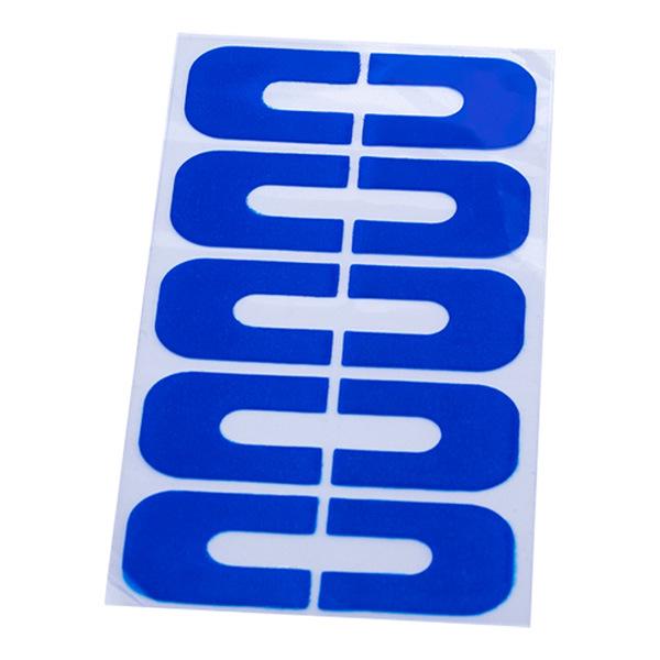 9-Color Nail Art Anti-Spill Stickers: U-Shaped Anti-Polish Overflow Guards королевский синий