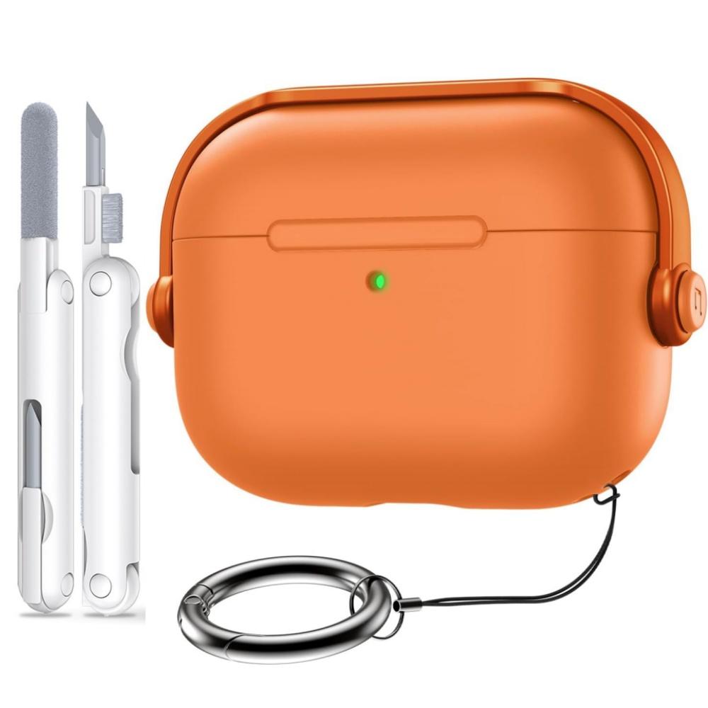 For AirPods Pro 3 Earphone Case with Secure Lock Music Headset Design Full Protective Cover for AirPods Pro 3 with Cleaning Kit