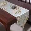 Classical New Chinese Style Birds and Flowers Table Runner Red Embroidery Table Flag Decoration for Wedding Party with Tassels