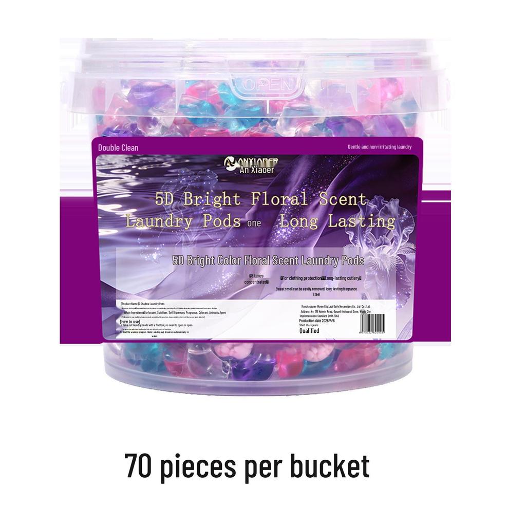Camellia Five-in-One Laundry Pods: Long-Lasting Fragrance, Softening, Powerful Stain Removal, Concentrated Detergent