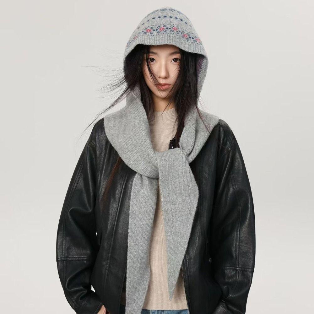 Pullover Hat Ear Protection Hat Scarf Cap Winter Cap Fashion Knitted Hat  Winter/Autumn