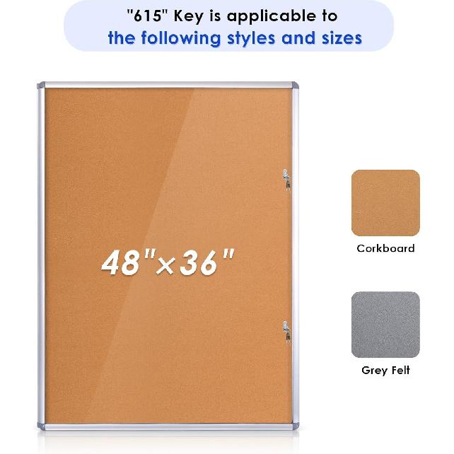 Swansea 615 Replacement Keys for Bulletin Boards,3 PCS