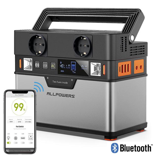 ALLPOWERS 110V 220V AC 300W Centrale Elettrica Onda Sinusoidale Pura 288Wh Generatore Portatile di Alimentazione Auto Frigorifero TV Drone Computer Portatili