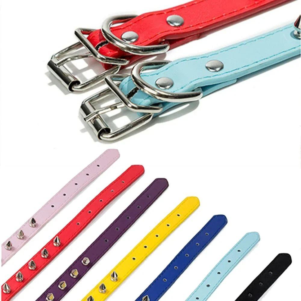 Cool Pet Spiked Studded Collars Colorful Pet Neck Strap Comfortable Cat Dog Collar Photograph