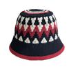New Autumn and Winter Rhombus Knitted Fisherman Hat for Women Korean Style Warm Ear Basin Hat Fashionable and Versatile Face Showing Small Hat Trendy