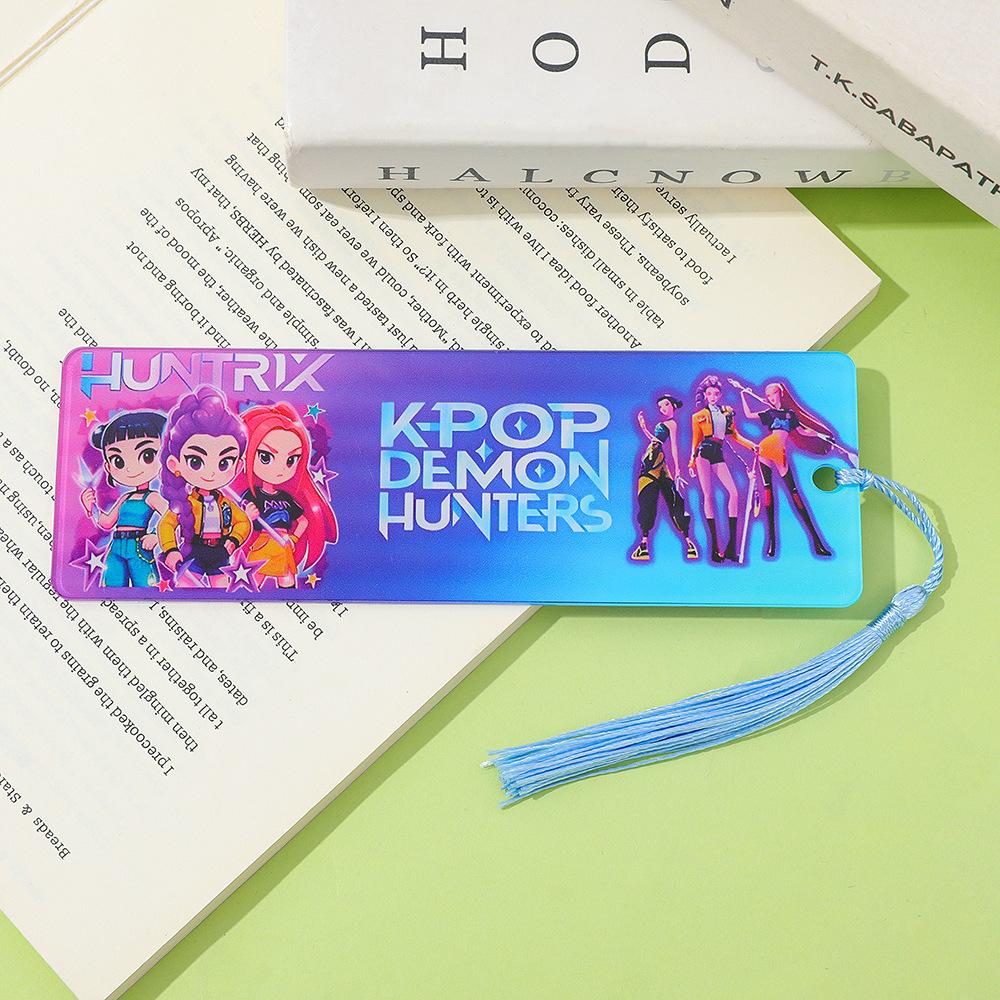 Creative Witch Hunting Group K-Pop Demon Hunters Acrylic Bookmark Gives Readers Literary Gifts for Book Fans