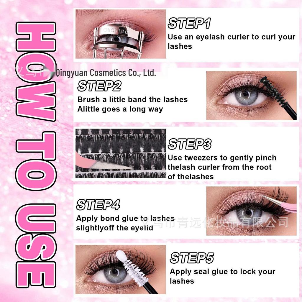 C Curl Individual False Eyelashes: 60 Clusters, 10-18mm, Dense and Segmented for DIY Application