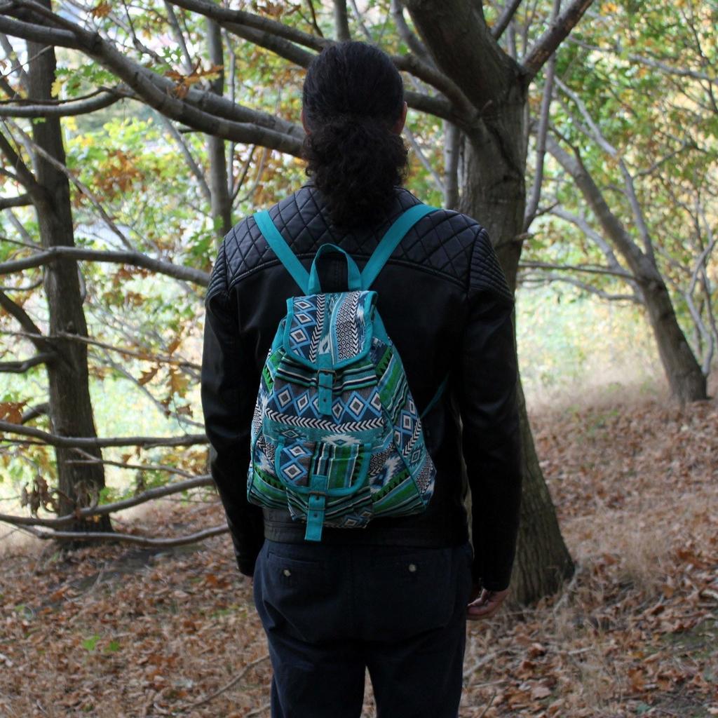 Backpack Boho Jacquard Teal