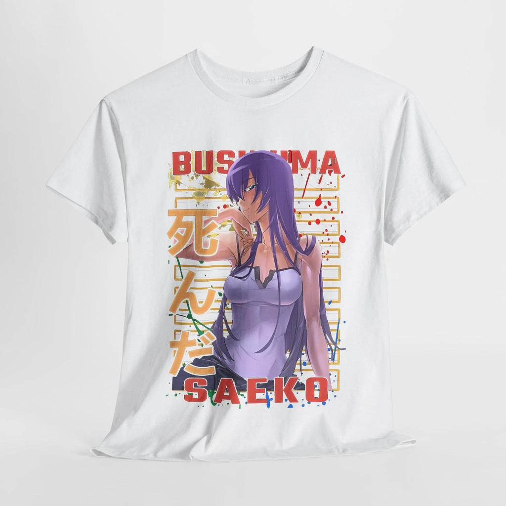 Saeko Busujima Anime Tshirt From Death High School Manga Shirt Mens and Womens Summer Cotton Loose Fashion Top