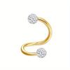 Bobisty 1PC 316L Stainless Steel Earrings Studs Stylish Opal Flower CZ Cartilage Earrings Hypoallergenic Studs for Men Women