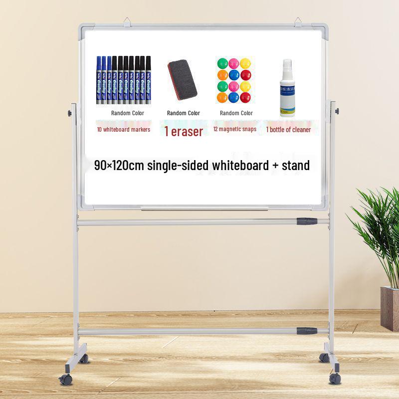 Mobile Double-Sided Magnetic Whiteboard and Chalkboard