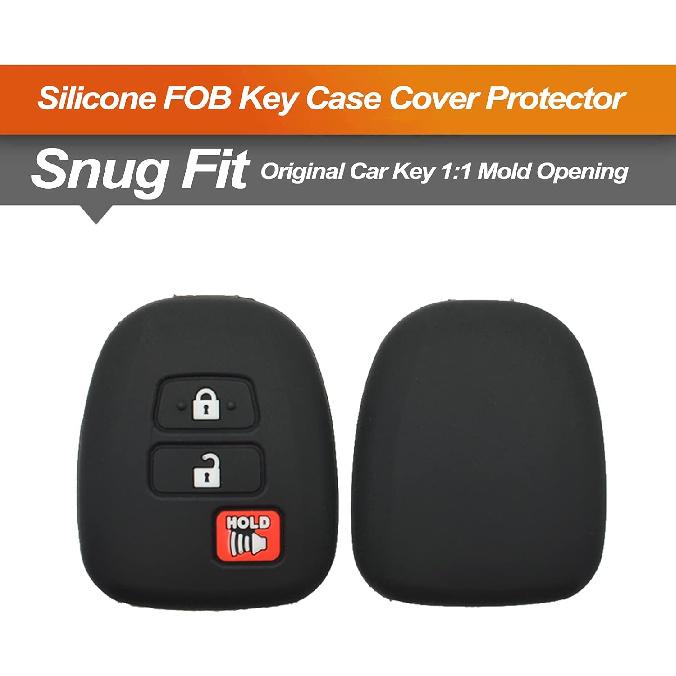 Silicone Key Fob Cover Fit for Toyota Corolla Camry 4Runner Highlander Prius C V RAV4 Sequoia Tacoma Tundra Yaris Scion | Car Accessories | Remote