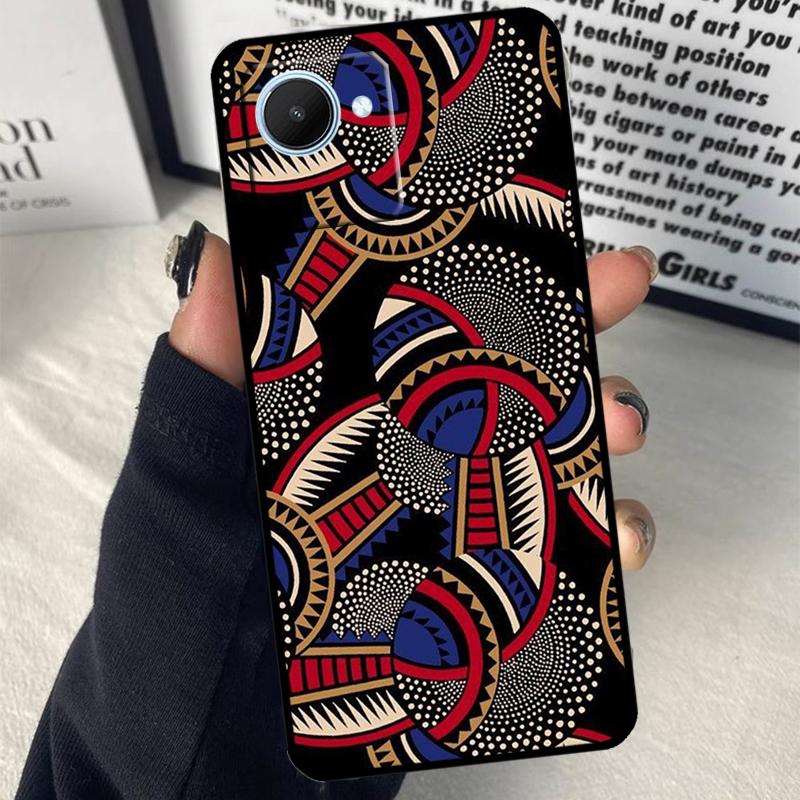 

African Wax Print Design For Realme C63 C71 C55 C67 C51 C75 C61 C65 C53 10 11 12 13 14 15 Pro Plus GT6 GT7 Pro Case For Realme GT6