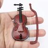 1/12 Dollhouse Miniature Plastic Violin Saxophone Model Musical Instrument Decor