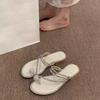 Casual Sandals Women's Sandals Set Toe Slippers Feeling Fairy Rhinestones Summer Pigeon Egg Outer Wear Premium