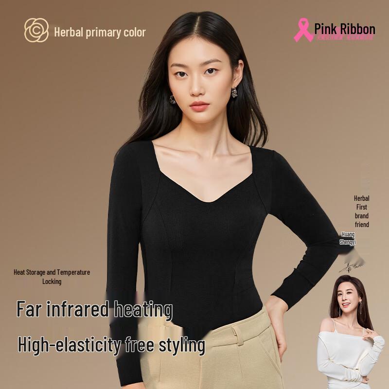 

Women s Antibacterial Thermal Long Sleeve Top with Built-in Pads L