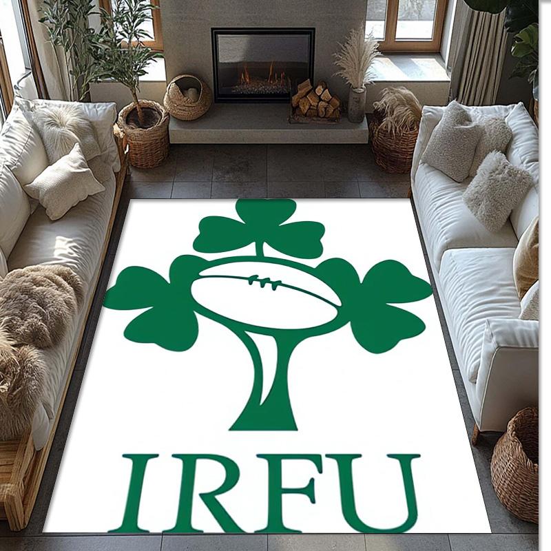 Ireland Rugby Crystal Velvet Carpet Soft Anti?Slip Floor Mat Comfortable Home Living Room Bedroom Decor Rug