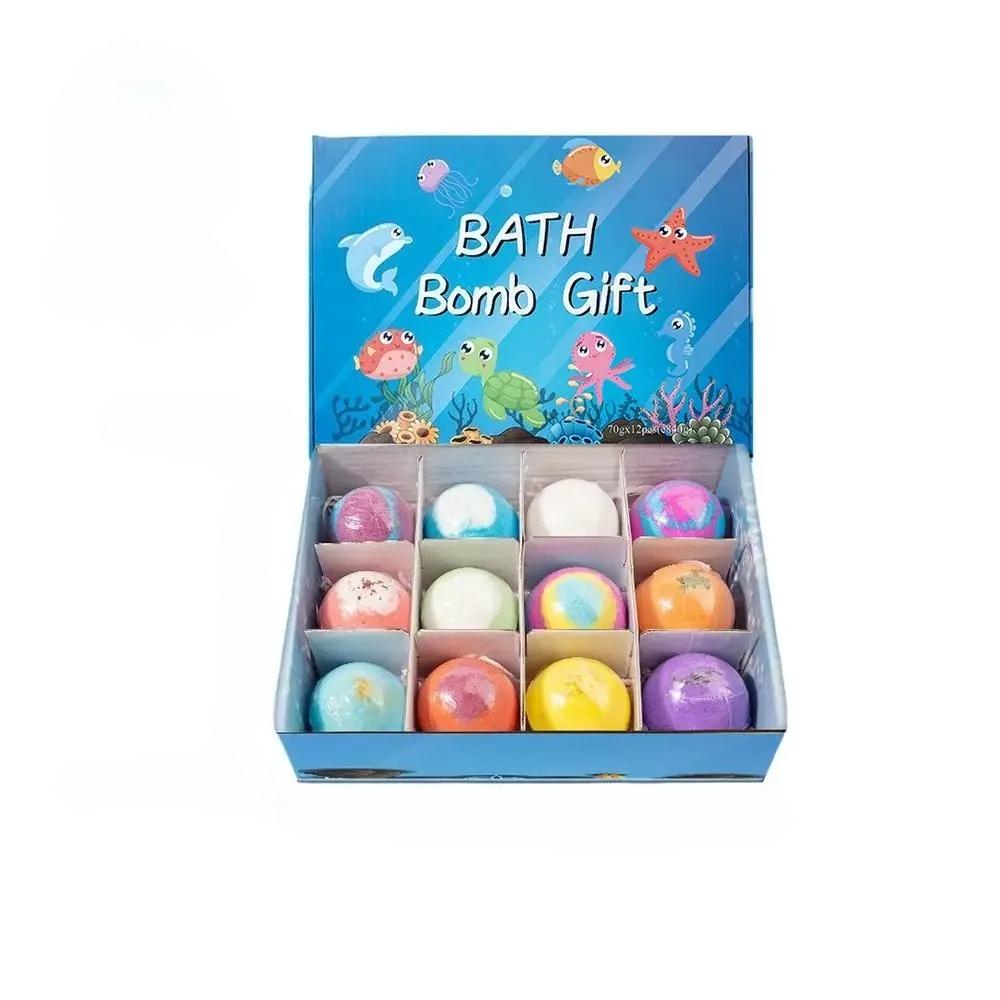 Children’s Bath Bombs Set Bath Gift with Hidden Toys Safe Ocean Bubble Bath Perfect for Sensory Play Bathtime Fun