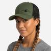 Mountain Embroidery Mesh Cap Adjustable Fit Sun Shading Hat Breathable Hat  Unisex Wear