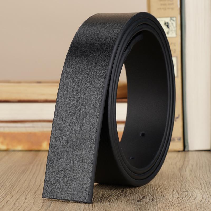 Men's Pin Buckle Leather Headless Belt Strap - Cowhide Waist Trouser Belt