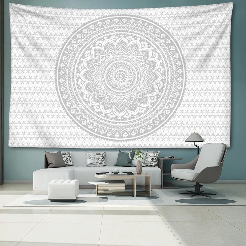 VIKAMA Mandala Tapestry Psychedelic Stripe Wall Hanging Abstract Psychedelic Witchcraft Art Perfect For The Living Room