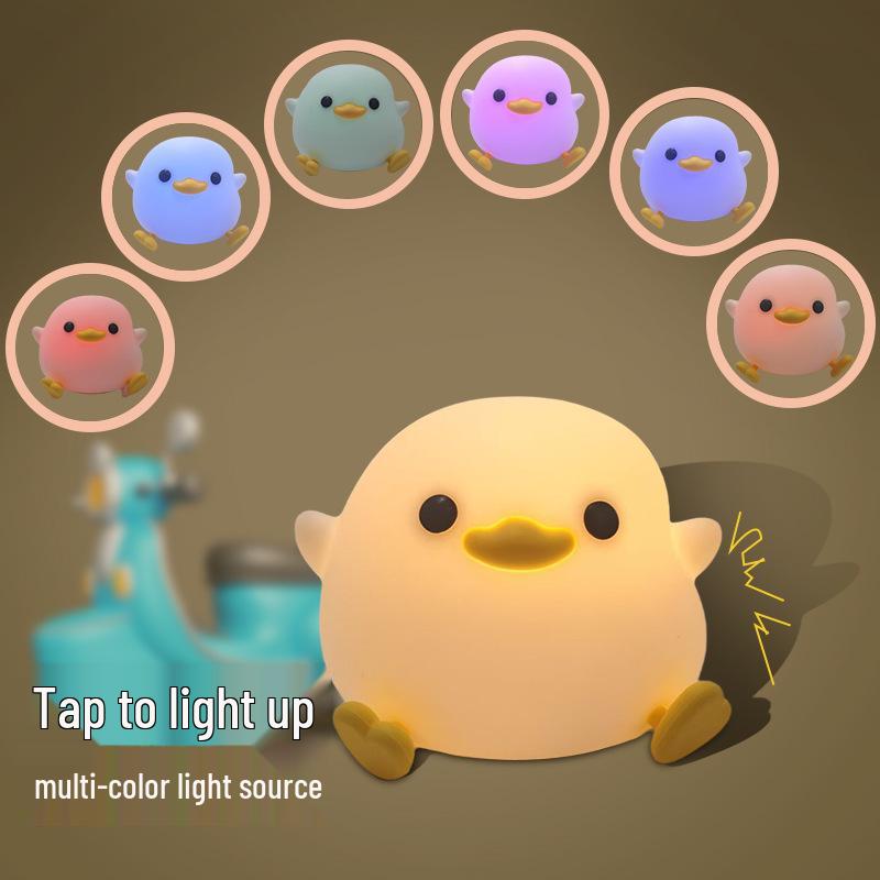 Doudou Duck LED Silicone Night Light: Children's Warm Sleep Companion & High-End Decorative Gift