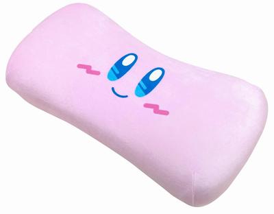 MORIPiLO Dream Land Memory Foam-Kissen, 16 x 33 x 8 cm, Taillenstütze, Rückenlehnenstütze, Stofftierkissen, Charakterwaren, Sweet Dreams, Pink Morishita