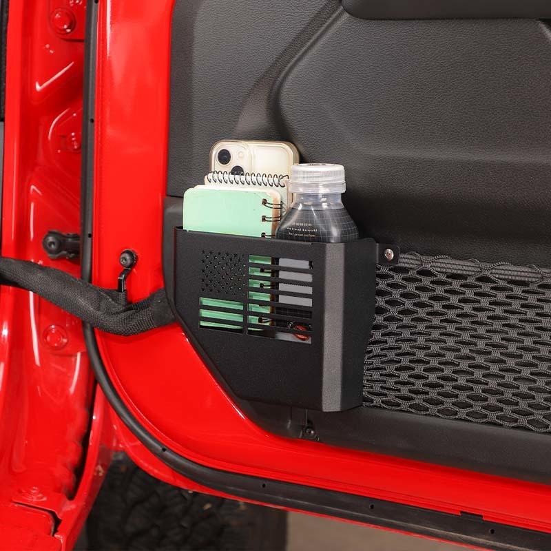 Front Door Pocket Storage Box Organizer Container For Jeep Wrangler JL For JT Gladiator 2018-2023 Stowing Tidying Accessories
