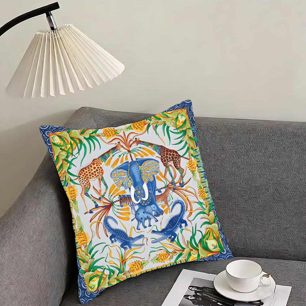 Animals Classical Cushion Cover Pillowcase Ultra Soft Skin Friendly Fabric Cloud Like Comfort  Concealed Zipper