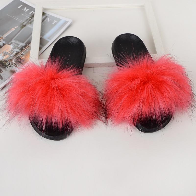 Cozy Girls Home Outdoor Slides With Soft Fur Decoration And Furry Design