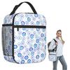 Watercolor Evil Eye Nazar Painting Insulated Lunch Bag for Women Kids Portable Food Boxes Thermal Lunch Box Tote