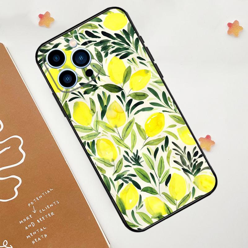 

Lemon Fruit Phone Case For iPhone 17 Pro Max 14 11 15 16 Pro Max 12 13 mini 16 Plus 16e 17 Air Funda iPhone 16 Plus