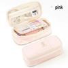 Student Art Style Large Capacity Multi-functional Solid Color Pencil Case