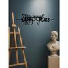 Metal Wall Art Sign Happy Place Home Decor Weatherproof Living Room Bedroom