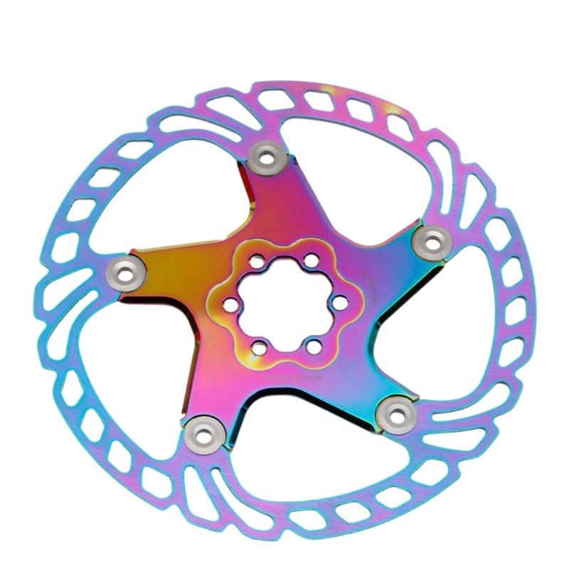 140/160/180/203mm 6 Hole Disc Brake Rotors Aluminum Alloy Floating Brake Rotors for Road Bike and Mountain Bike Part