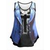 Summer Women's Sleeveless Vest Creative Color Printing Comfortable Soft Fashionable Versatile Vest
