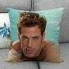 Custom William Levy Pillowcase Wedding Decorative Cotton Linen Pillow Case For Home Pillow Cover 45X45(One Sides)