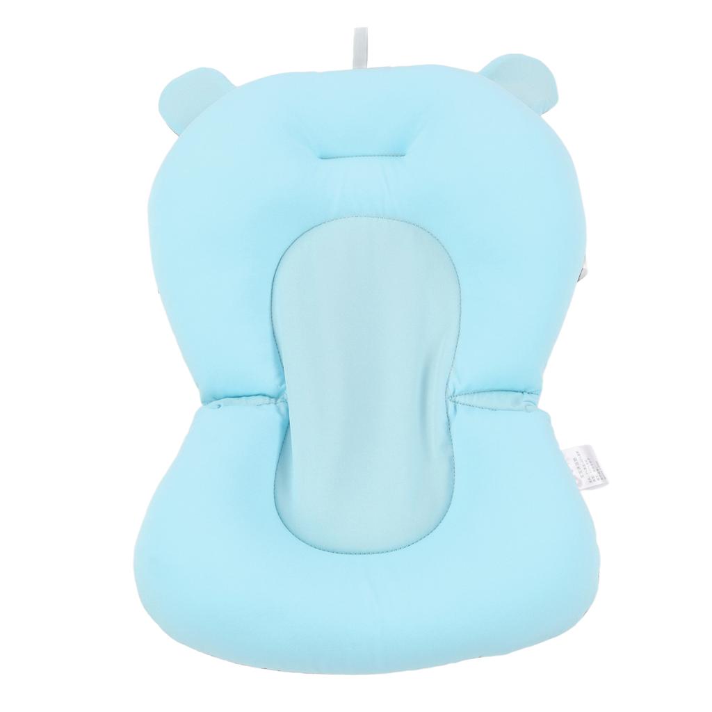 Baby-Bade-Sitzkissen Schwimmend Sicher Faltbar Verstellbar Kleinkind-Bade-Stütze für Neugeborene Blauer Bär