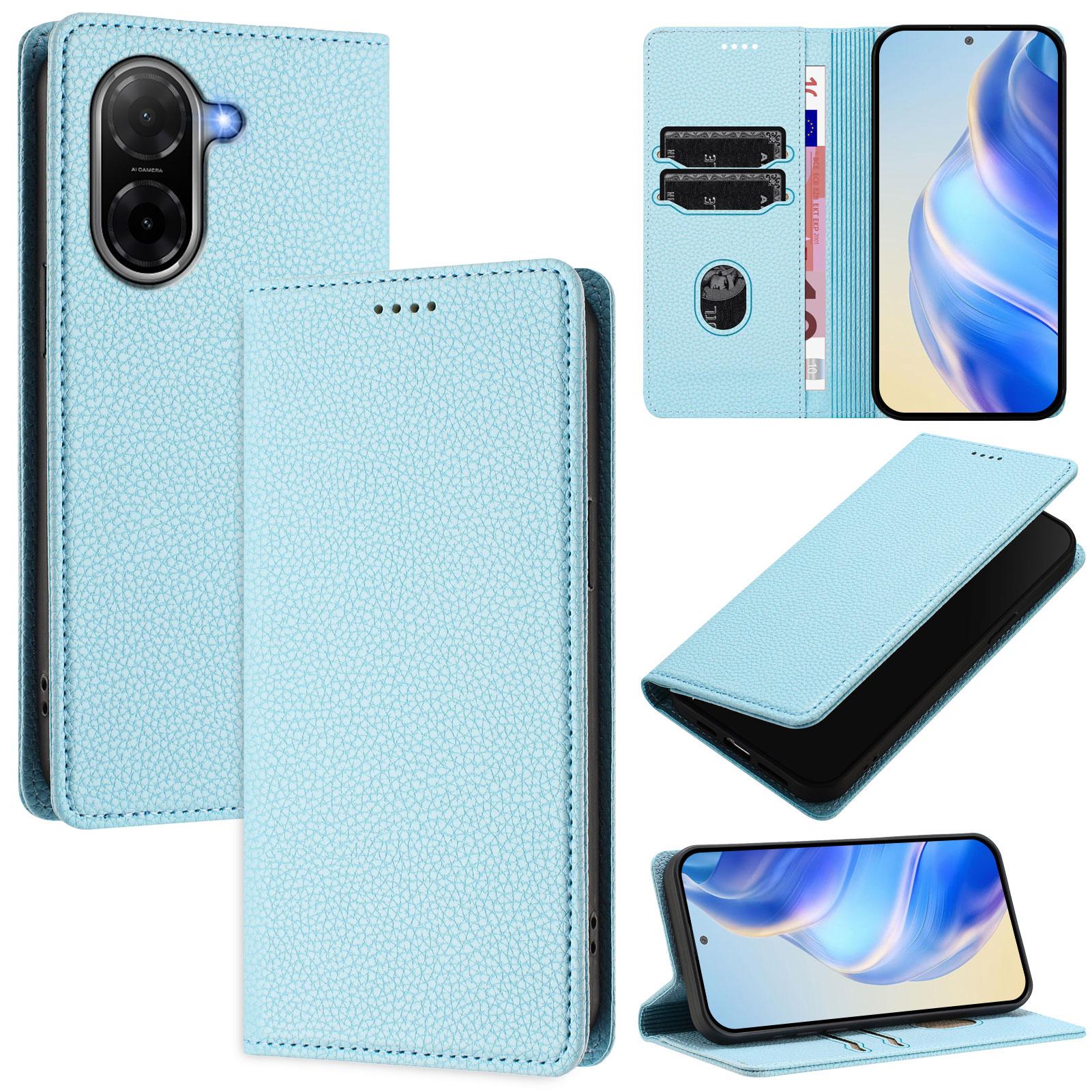 

Для Xiaomi Poco C71 4G/Redmi A5 4G (171.7мм) Чохол-гаманець з RFID-блокуванням, шкіряний мобільний чохол з текстурою лічі H