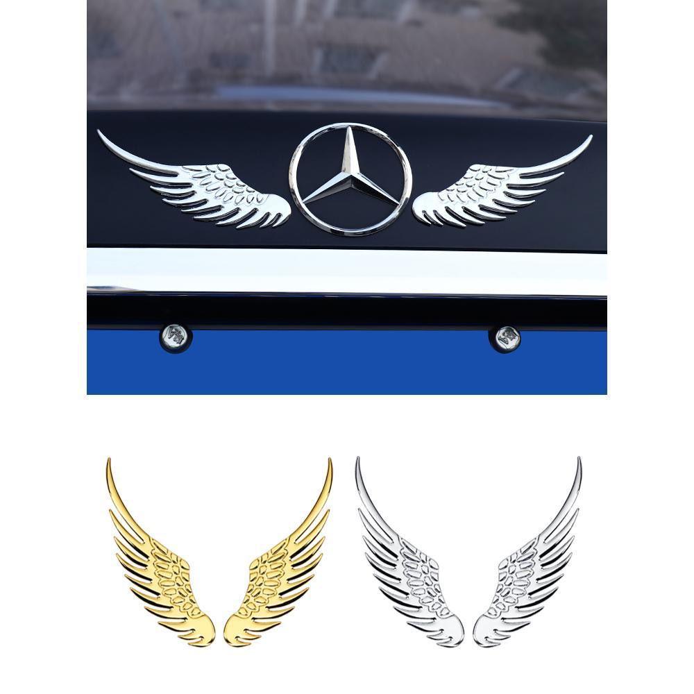 Car Exterior Angel Wing Emblem Stickers - Pair