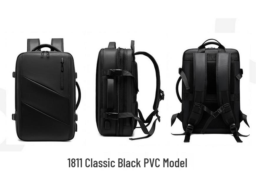 Men's Expandable Oxford Cloth Laptop Backpack - Large Capacity & Multifunctional for Business Travel