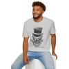 Skull Graphic T-Shirt Gothic Top Hat Skeleton Tee Dark Art Unisex