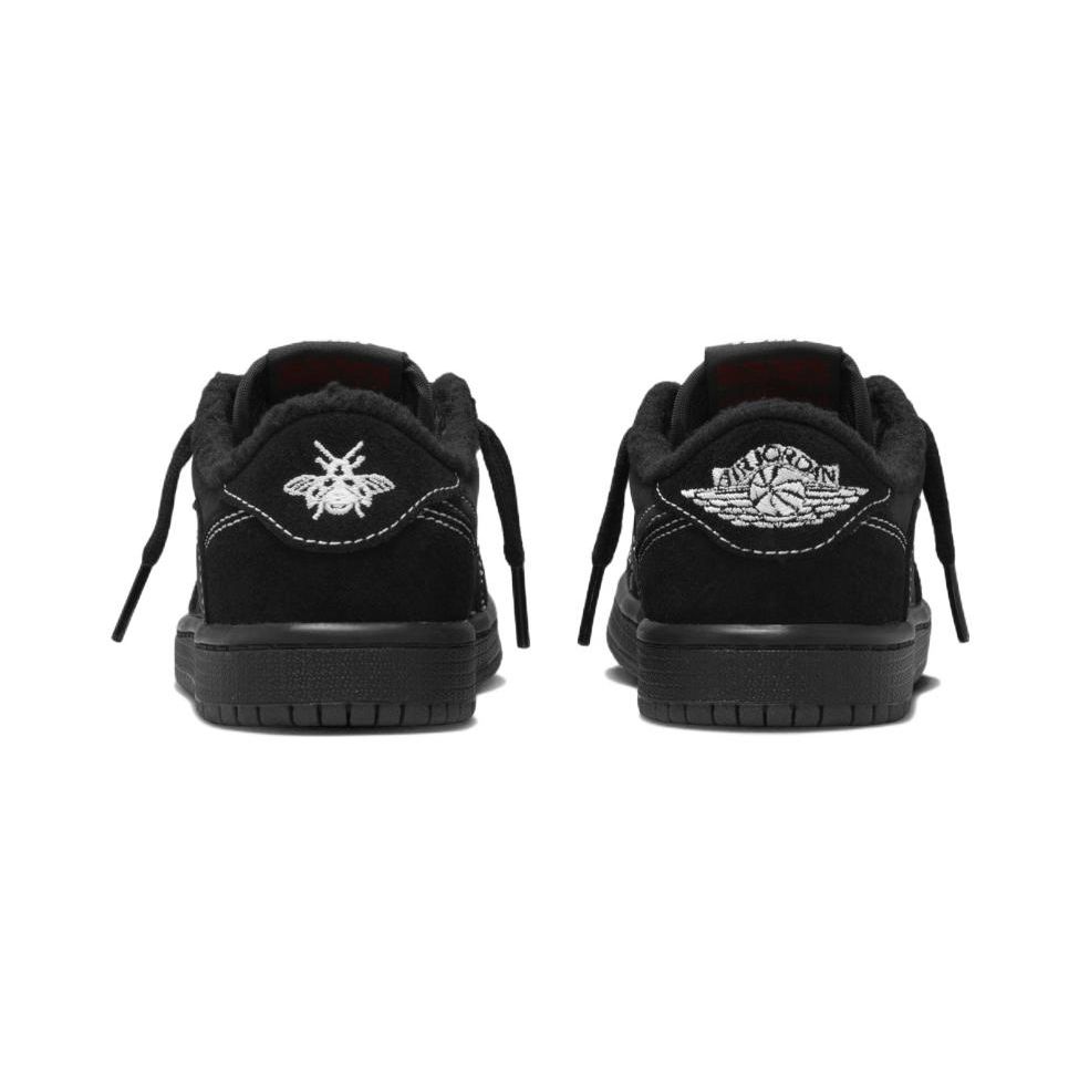 Travis Scott X Air Jordan 1 Retro Low OG SP PS Black Phantom Kids Sneakers University-Red DO5442-001