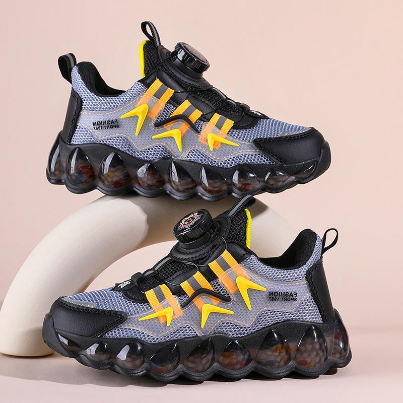 Boys' Autumn 2025 Non-Slip Breathable Sports Shoes with Rotating Buckle